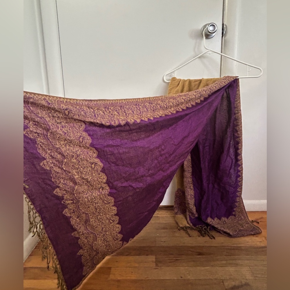 Purple & Gold Pashmina